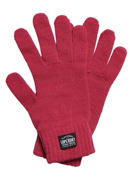 Superdry Ροζ Πλεκτά Γάντια