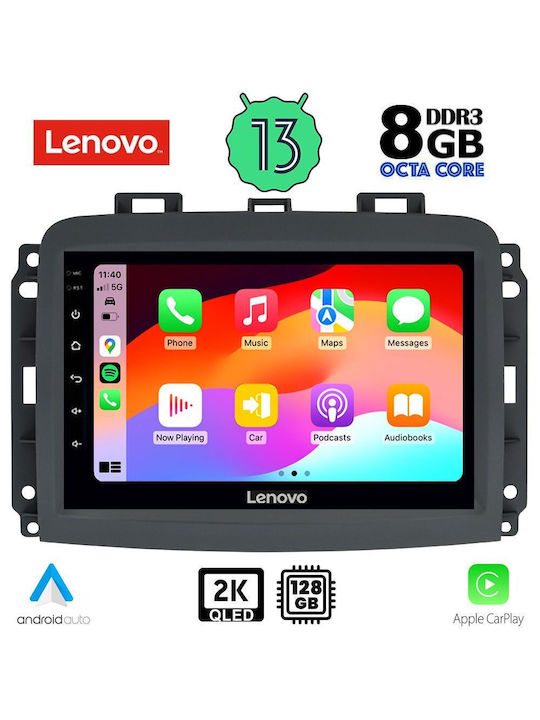 Lenovo Car-Audiosystem für Fiat 500L 2012> (Bluetooth/USB/AUX/WiFi/GPS/Apple-Carplay/Android-Auto) mit Touchscreen 10"