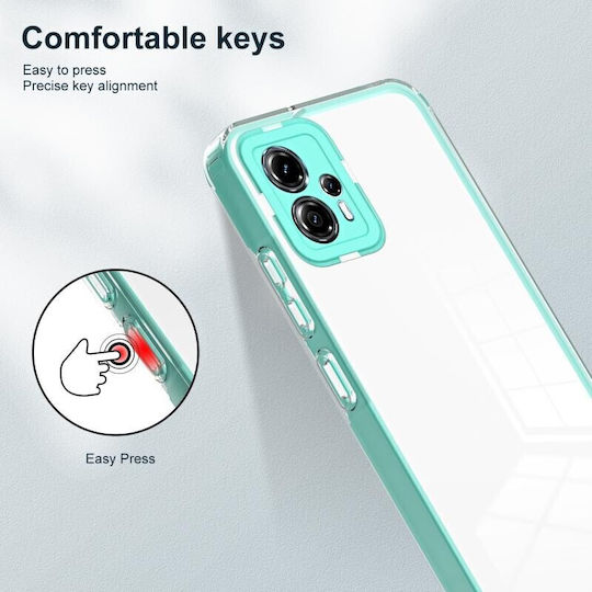 Color Frame Διάφανη Back Cover Σιλικόνης Πράσινο (Moto G13)