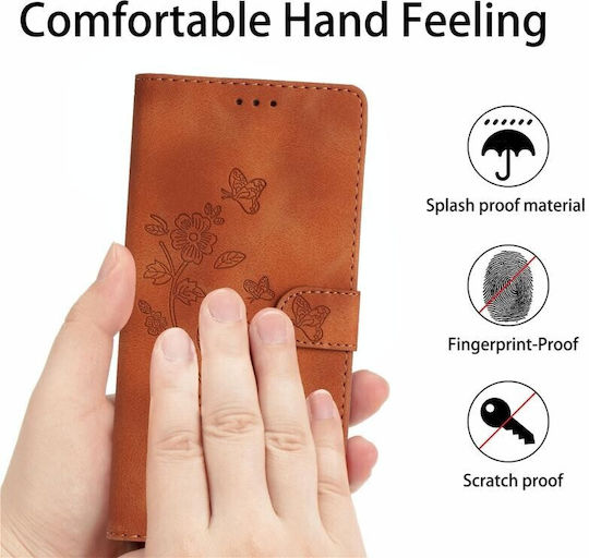 Butterfly Flower Wallet Καφέ (TCL 405)