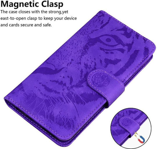 Tiger Pattern Wallet Μωβ (TCL 405)