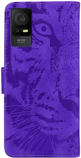 Tiger Pattern Wallet Μωβ (TCL 405)