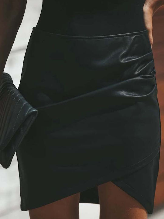 Women's Leather Skirt Black