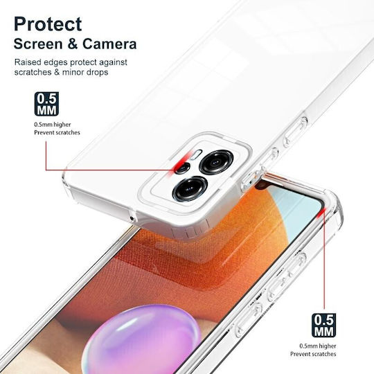 Color Frame Διάφανη Back Cover Σιλικόνης Λευκό (Moto G13)