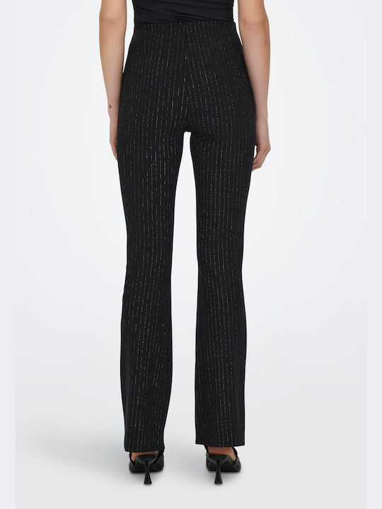 Only Women's Fabric Trousers Flare Black