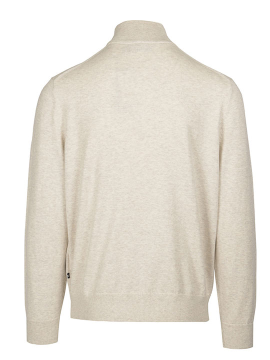 Nautica Men's Long Sleeve Sweater with Zipper White