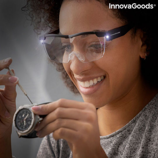InnovaGoods Ochelari de Muncă cu Mărire și cu Lumină Led 1buc