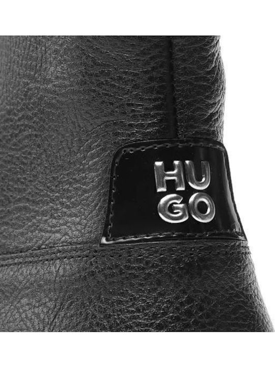 Leder Schwarz Herrenstiefel