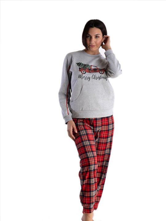 Rachel Iarnă Bumbac Pantaloni pijama femei Gri