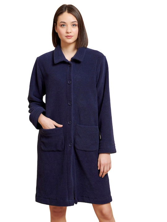 Jeannette Lingerie Winter Women's Robe Blue Jeannette
