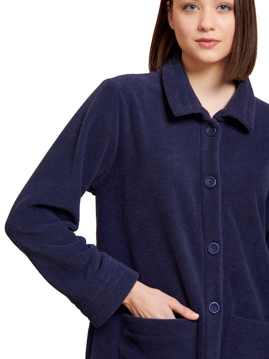 Jeannette Lingerie Winter Women's Robe Blue Jeannette
