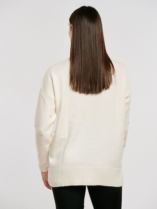 Women's Long Sleeve Sweater Beige