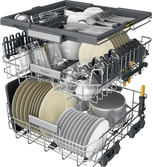 Whirlpool Ελεύθερο Πλυντήριο Πιάτων για 15 Σερβίτσια PowerClean Pro Π60xY85εκ. Inox