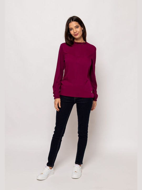 Heavy Tools Women's Blouse Long Sleeve Burgundy