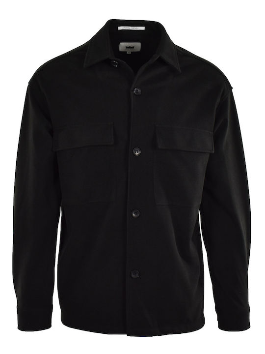 Μακρυμάνικo Overshirt Μαύρο