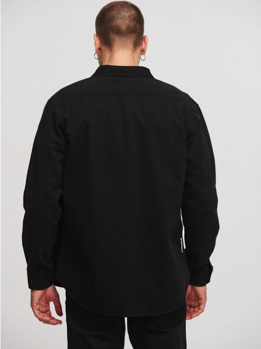 Μακρυμάνικo Overshirt Μαύρο