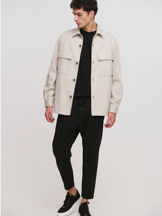 Μακρυμάνικo Overshirt Μαύρο