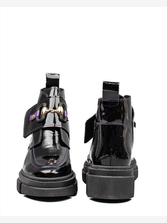 Leather Women's Ankle Boots Black