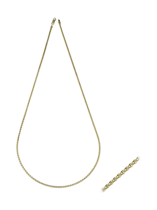 Korifidis Goldene Kette Nacken 14K Länge 60cm