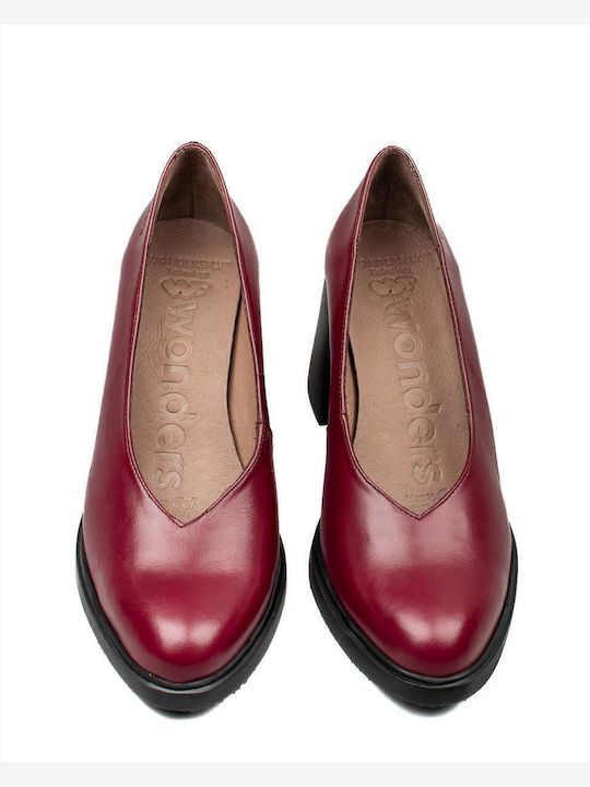 Leder Pumps Burgundisch