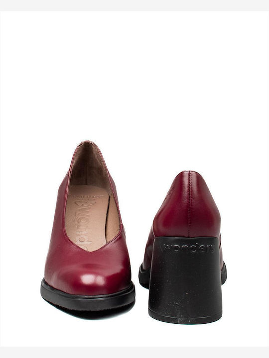 Leder Pumps Burgundisch