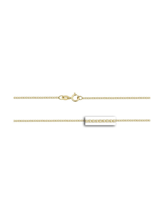 Mv Preziosa Goldene Kette Nacken 14K Länge 40cm