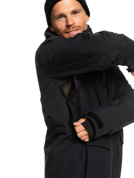 Quiksilver Fairbanks EQYTJ03433-KVJ0 Ανδρικό Μπουφάν για Σκι & Snowboard Μαύρο