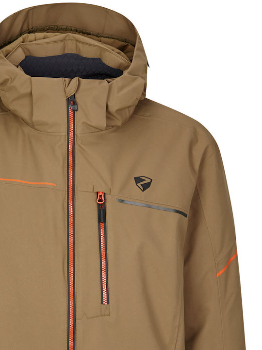 Ziener Toroa 224204-366 Männer Jacke aus für Ski & Snowboard Braun