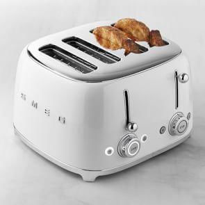 Smeg Toaster 4 Slots 2000W White