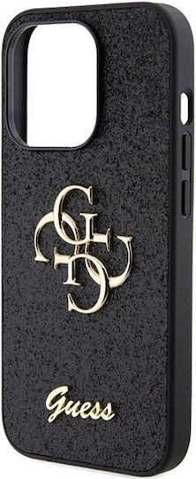 Guess Glitter Script Back Cover Μεταλλικό Μαύρο (iPhone 15 Pro)