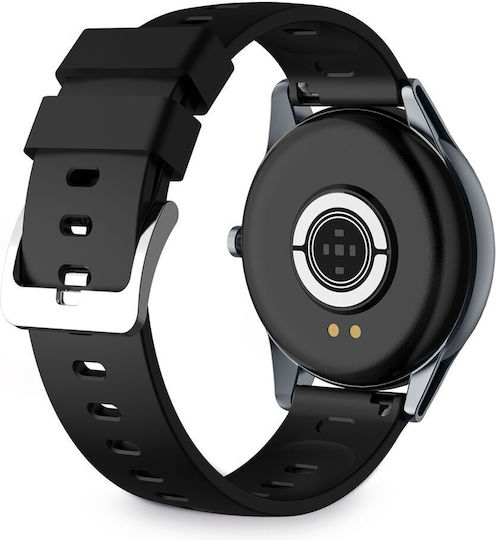 Ksix Globe Aluminium 44mm Smartwatch με Παλμογράφο (Γκρι)