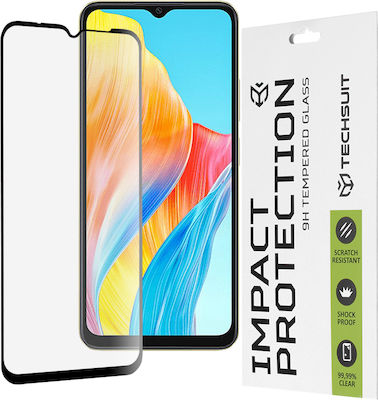 Techsuit 111d Full Glue Tempered Glass Μαύρο (Oppo A38)