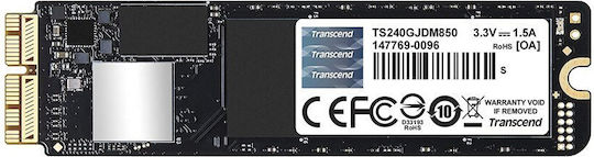 Transcend JetDrive 850 SSD 240GB τύπου Blade με σύνδεση PCI Express 3.0 TS240GJDM850