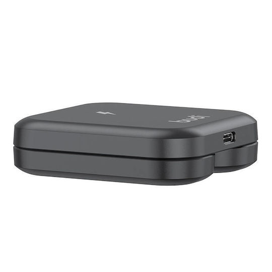 Budi Kabelloses Ladegerät (Qi Pad) und Kabel USB-C 15W Stromlieferung Schwarzs (4500)