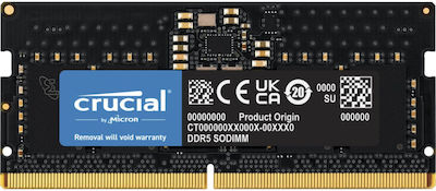 Crucial 8GB DDR5 RAM με Ταχύτητα 4800 για Laptop