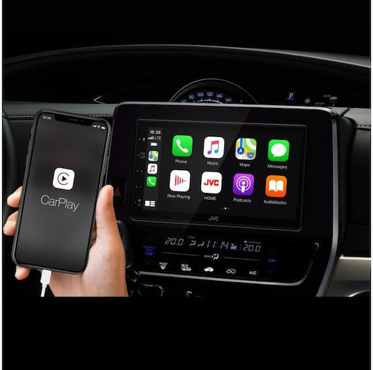 JVC Ηχοσύστημα Αυτοκινήτου 2DIN (Bluetooth/USB/WiFi/GPS/Apple-Carplay/Android-Auto/CD) με Οθόνη Αφής 6.8"
