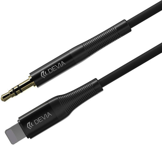 Devia Audio 3.5mm to Lightning Cable Μαύρο 1m
