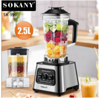 Sokany Blender for Smoothies 2.5lt Silver