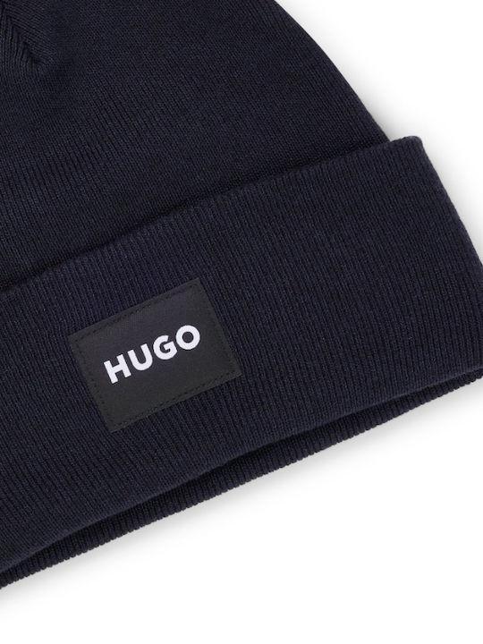 Hugo Boss Knitted Beanie Cap Navy Blue