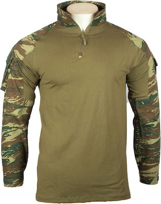 FashionGR Long Sleeve Greek Camouflage Sweatshirt Green