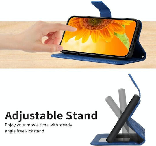 Sun Flower Wallet Albastru (Moto G13)