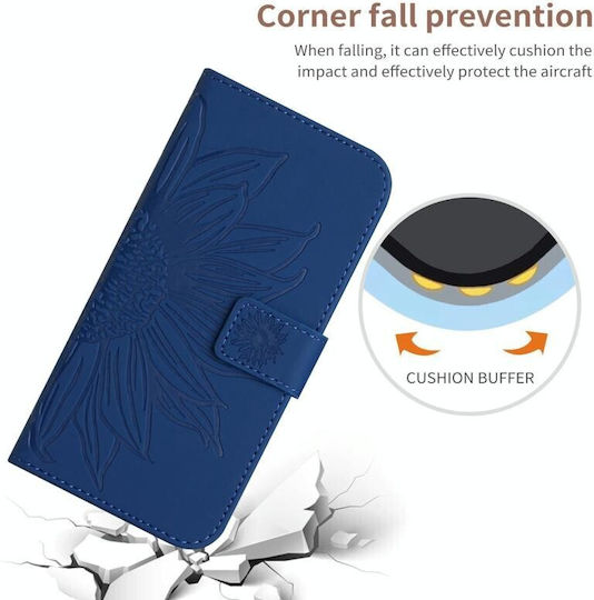 Sun Flower Wallet Albastru (Moto G13)