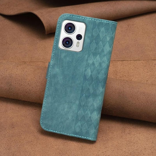 Plaid Embossed Wallet Πράσινο (Moto G13)
