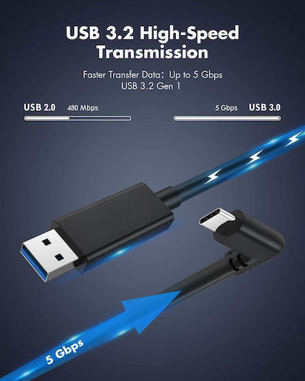 KIWI Design Ъглов HDMI Кабел HDMI Мъжки - HDMI Мъжки 5м Черен