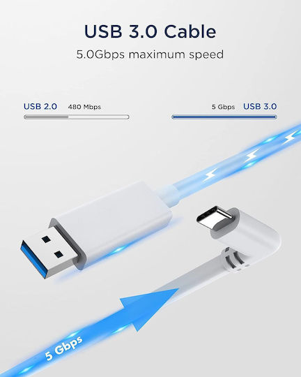 KIWI Design Winkel HDMI-Kabel männlich - HDMI-Stecker männlich 5m Weiß