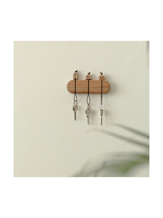 Raeder Wall Key Holder Wooden 3 positions