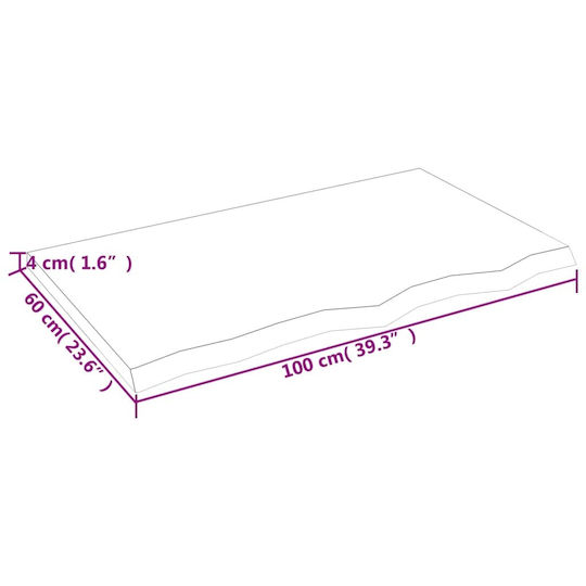 vidaXL Countertop without Sink L100xW60xH4cm Sc. Grey