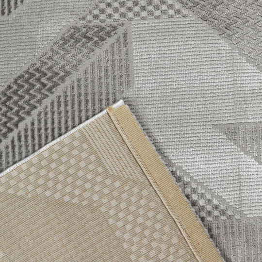 Saray Home Teppich Rechteckig Synthetisch,Polyester/Cotton/Leather Gray