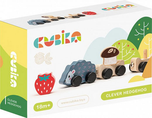 Cubika Ziehspielzeug Igel aus Holz für 18++ Monate