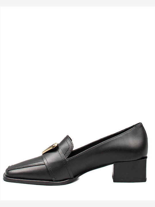 Leather Black Heels